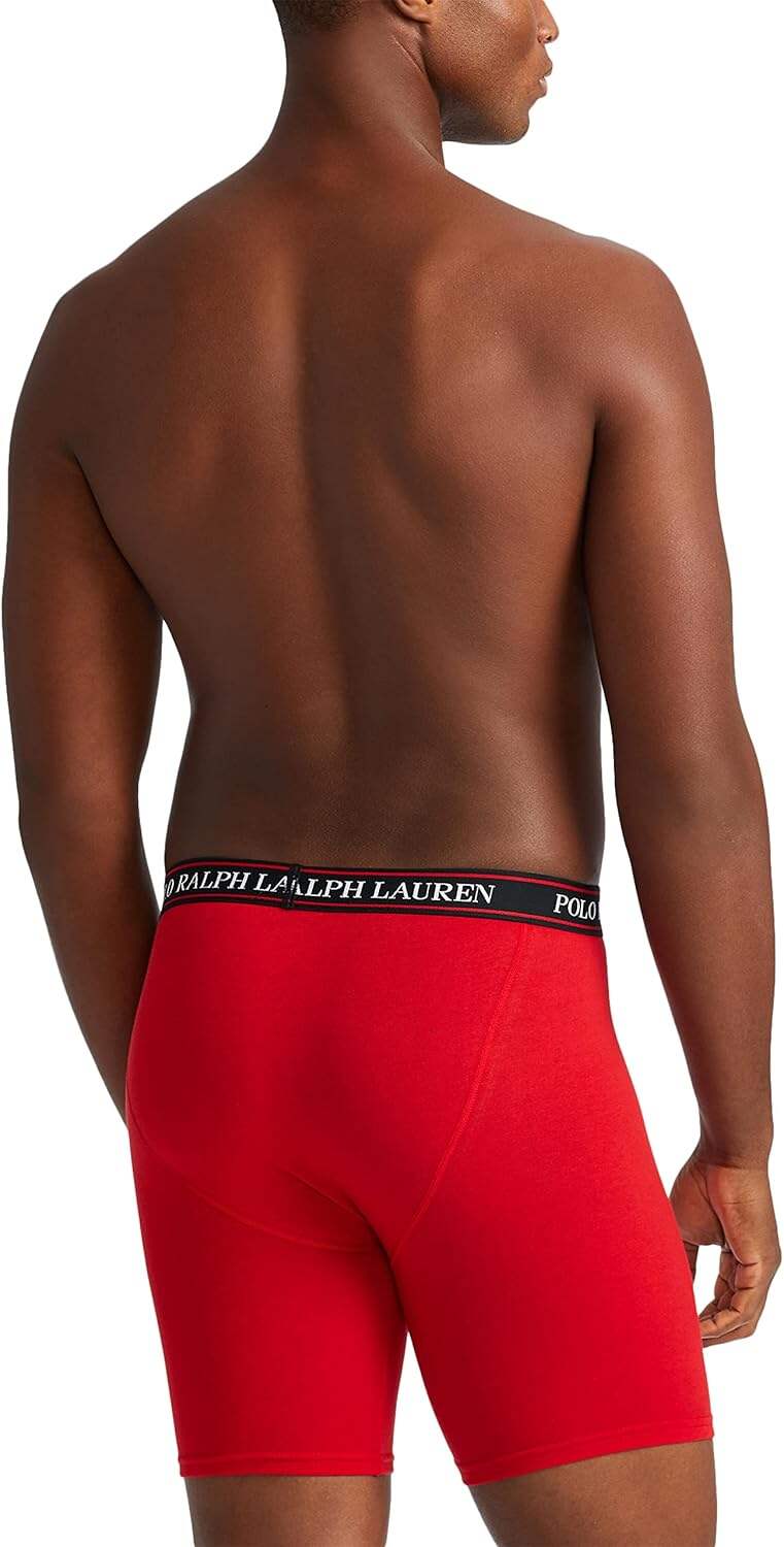 Polo Ralph Lauren Men's Stretch Classic Fit Boxer Briefs, Trunks & Long Leg Available, 3-pack