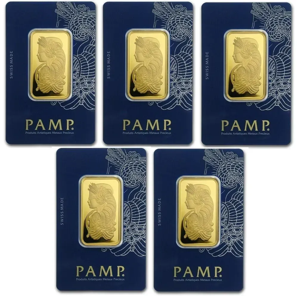 1 oz Gold Bar PAMP Suisse Lady Fortuna Veriscan .9999 Fine (In Assay)