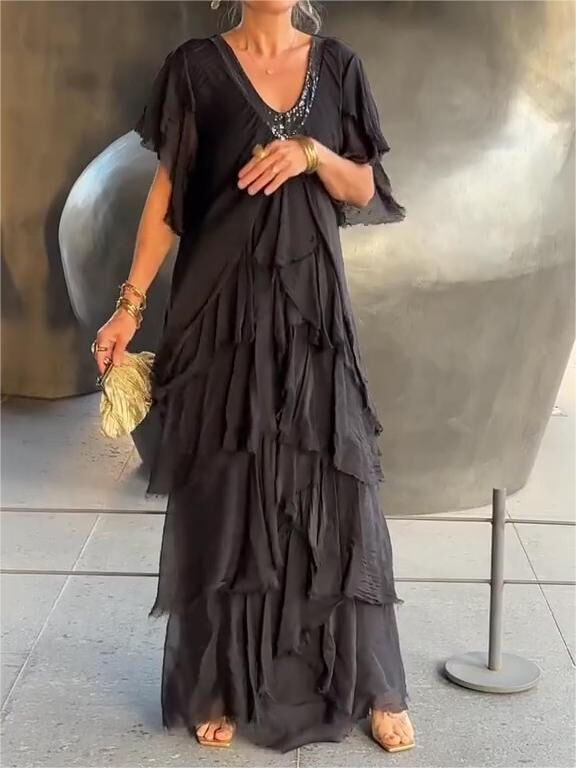 🎁 Last Day Promotion 49% OFF 🔥 Elegant V-neck Maxi Dress