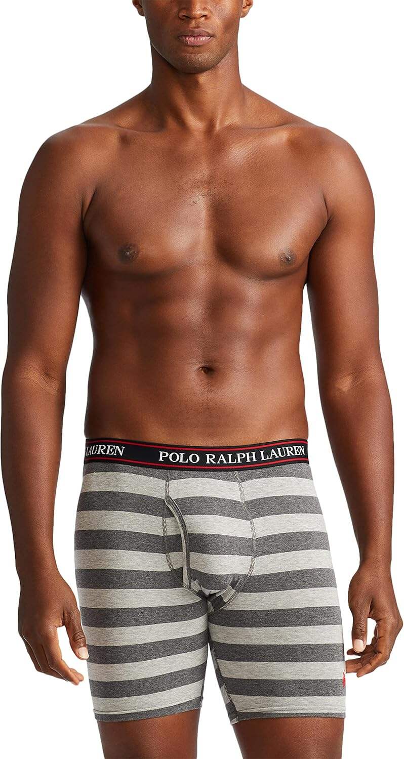 Polo Ralph Lauren Men's Stretch Classic Fit Boxer Briefs, Trunks & Long Leg Available, 3-pack