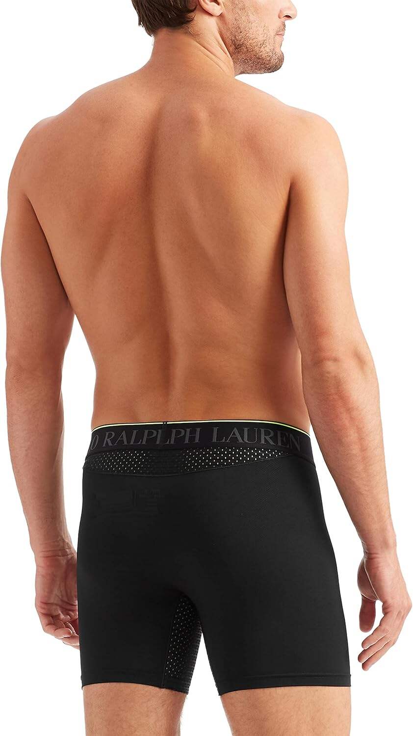 Polo Ralph Lauren Men's 4D Flex Max Flex Boxer Brief with Rib Side Panel