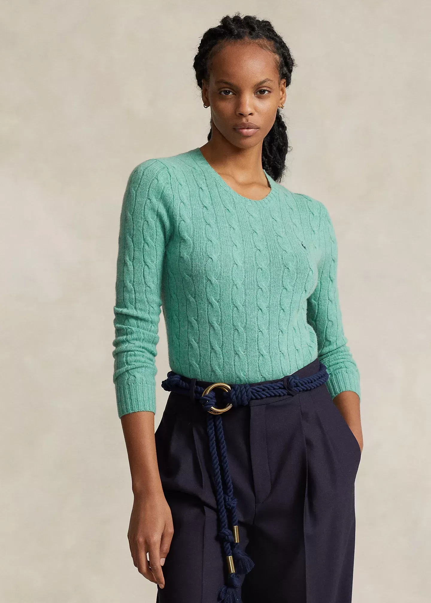 Polo Ralph Lauren Cable-Knit Wool-Cashmere Sweater