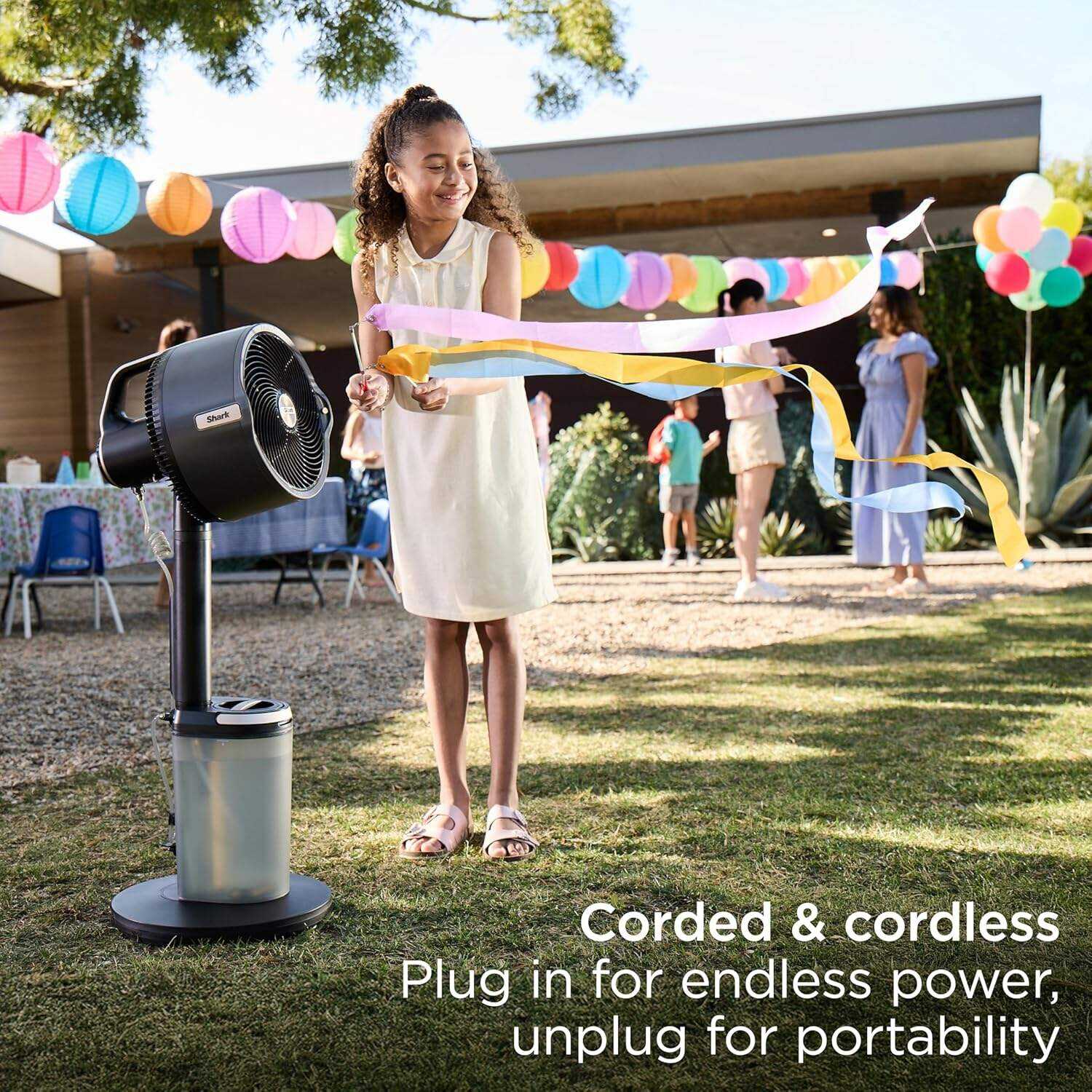 Shark FlexBreeze Pro Mist Fan — Indoor & Outdoor, Integrated Misting
