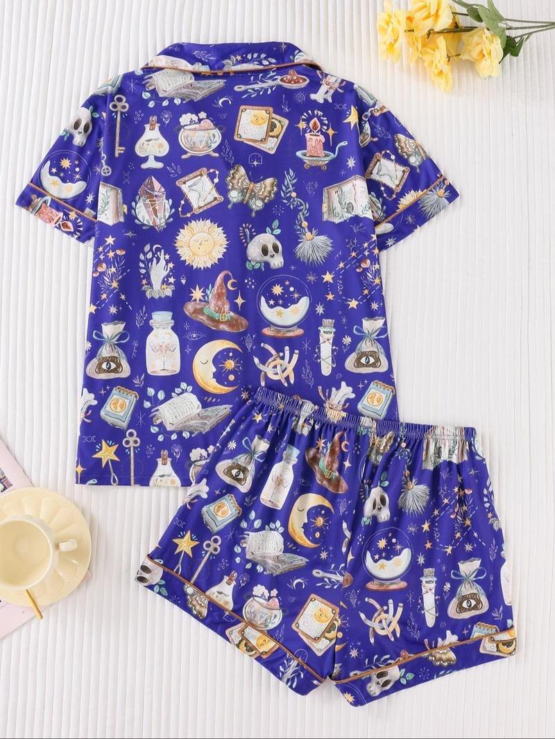 Summer Bloom Women’s Pajama Set – 2-Piece Lounge & Sleepwear