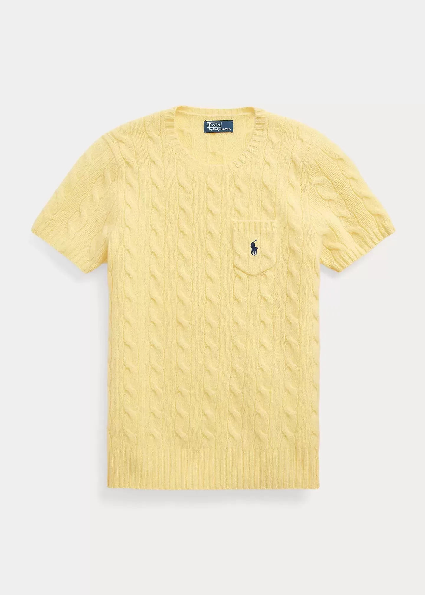 Polo Ralph Lauren Cable Wool-Cashmere Short-Sleeve Sweater