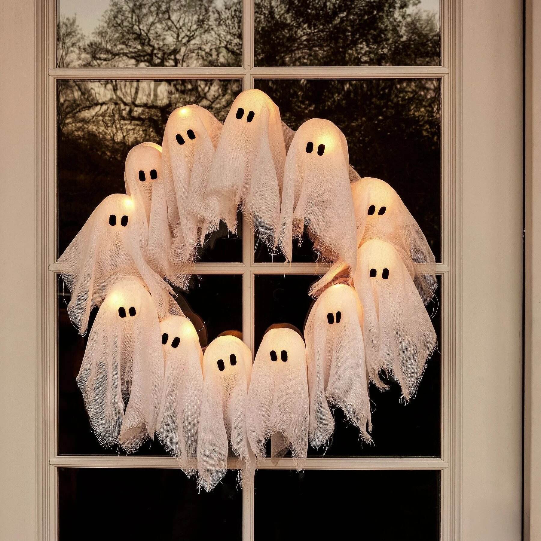🏆50K+ SOLD! Almost Gone💥Lit Ghosts Wreath(✈Free Shipping)