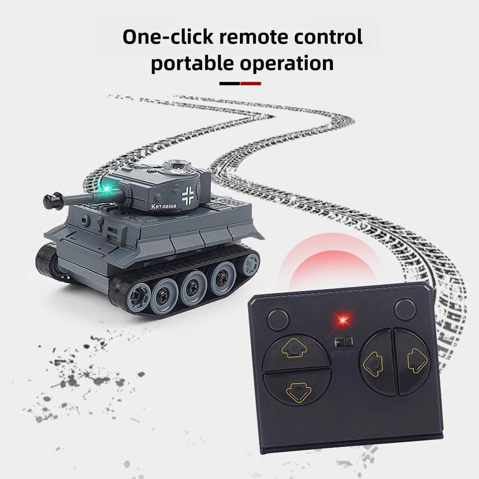 Mini WWII Gray German Tiger RC Tank Toy