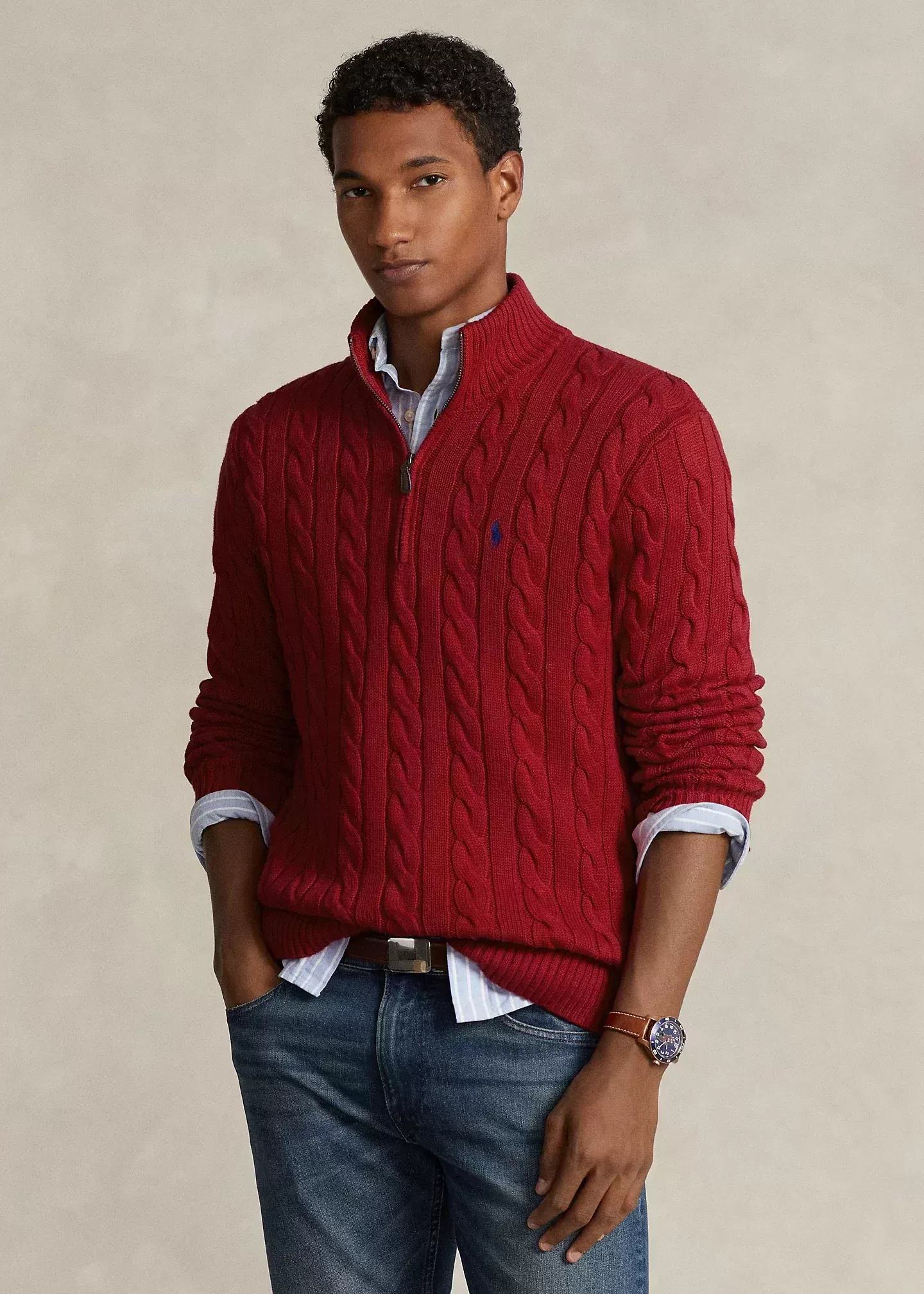 Polo Ralph Lauren Cable-Knit Cotton Sweater