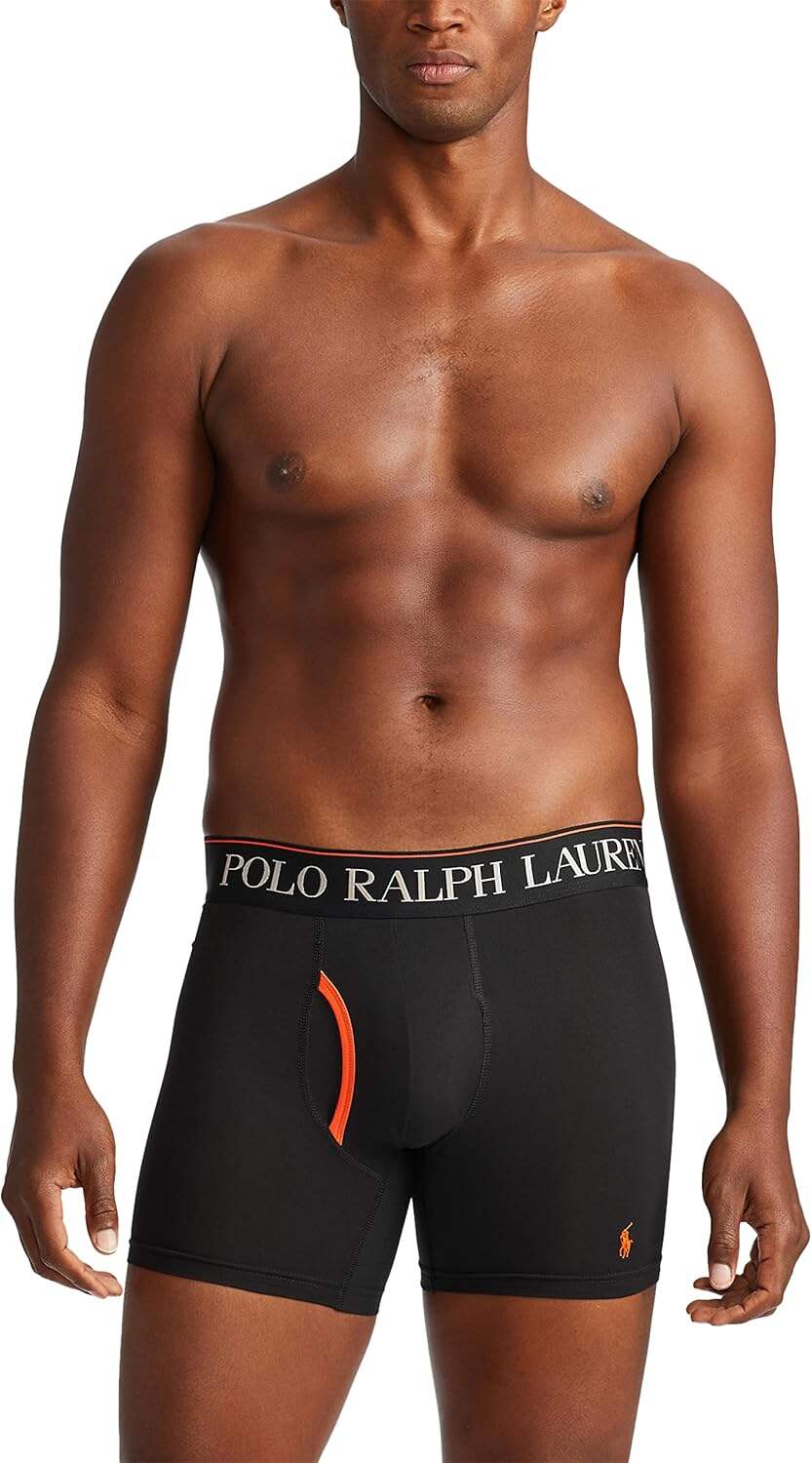 Polo Ralph Lauren Men's 4D Flex Cool Microfiber Boxer Briefs 3 Pack