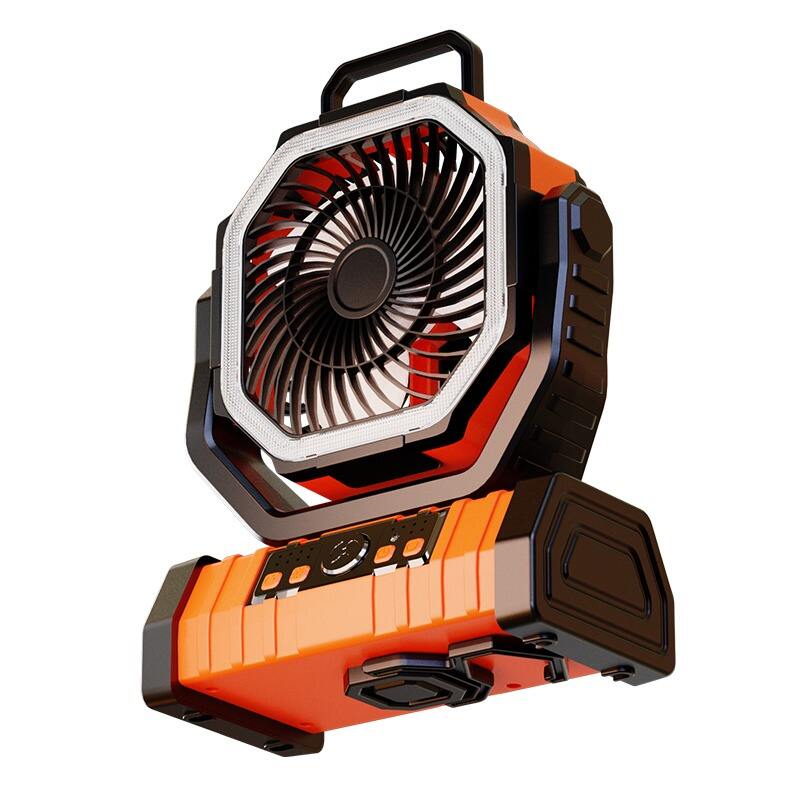20000mAh Rechargeable LED Lantern with Portable Desk Camping Travel Office or Outdoor Use Power Bank Fan