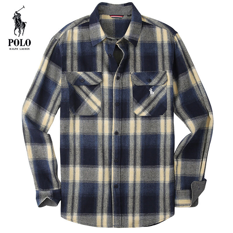 Ralph Lauren Men's flannel plaid shirt(Last day of limited time specials)