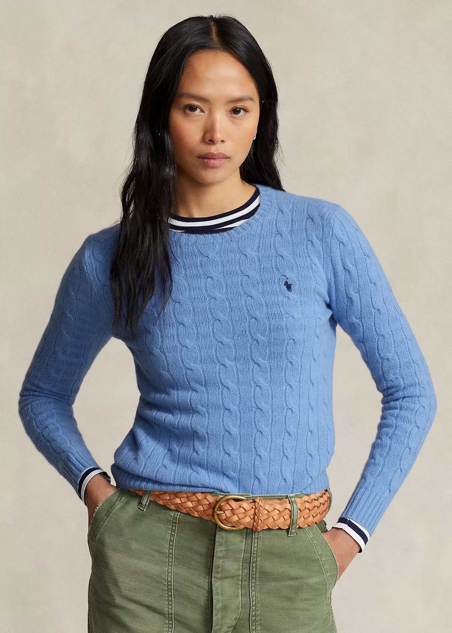 Polo Ralph Lauren Cable-Knit Wool-Cashmere Sweater