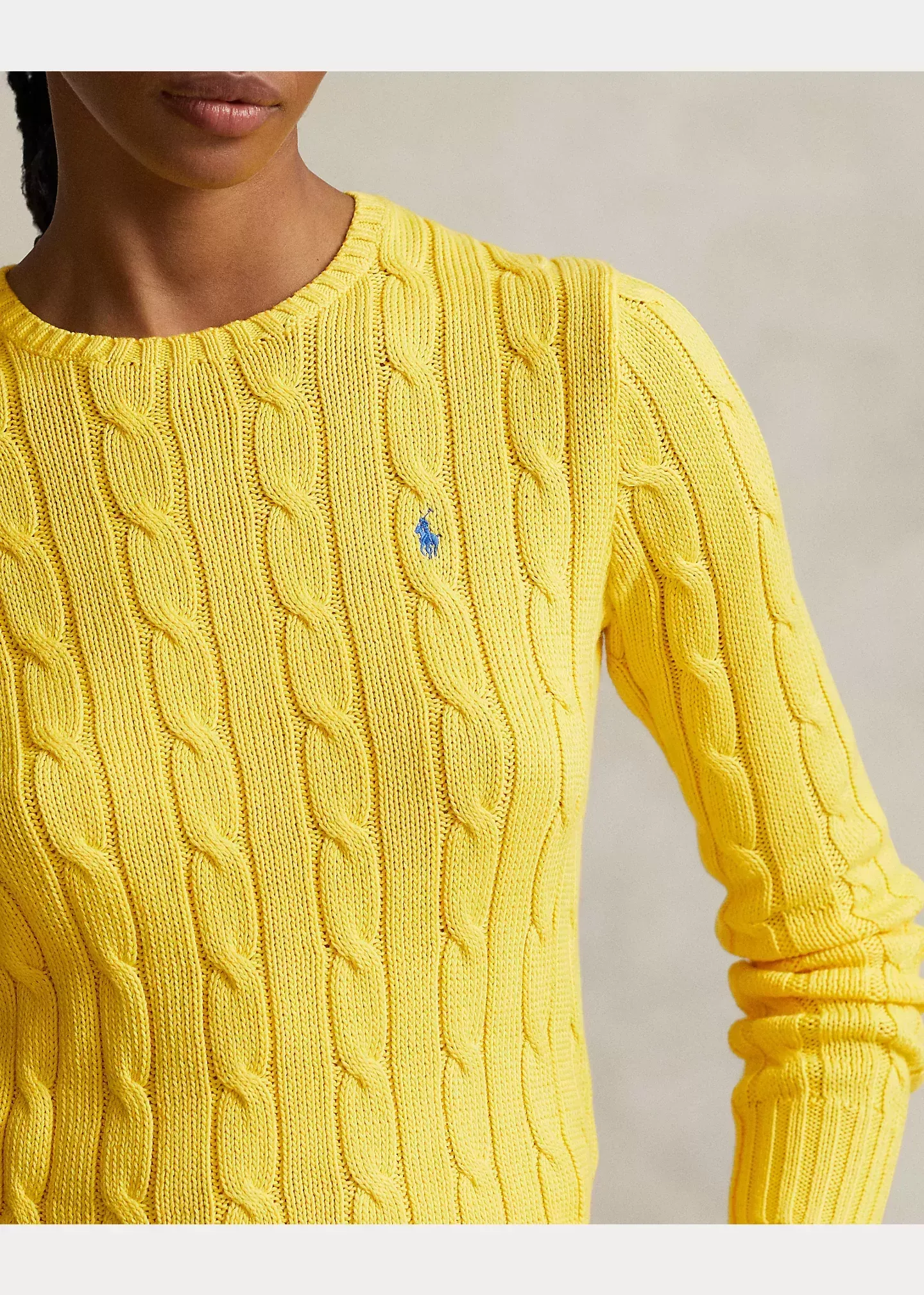 Polo Ralph Lauren Cable-Knit Cotton Crewneck Sweater