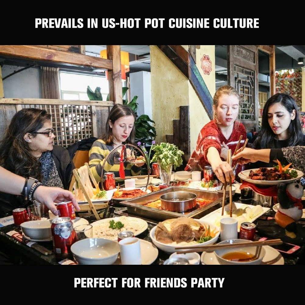 Food Grade Stainless Steel Aluminum Alloy Shabu Shabu Hot pot with Divider&Lid for Induction Cooktop Gas Stove Dual Sided Soup Cookware