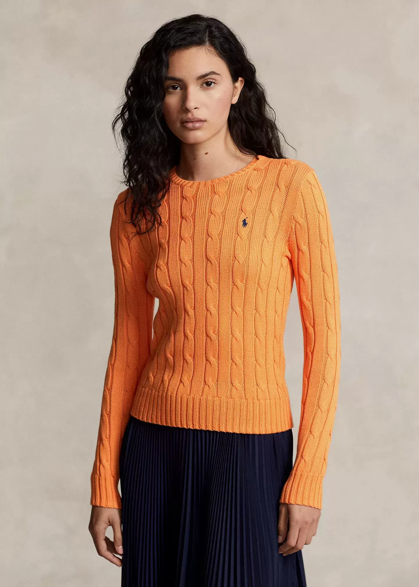 Polo Ralph Lauren Cable-Knit Cotton Crewneck Sweater