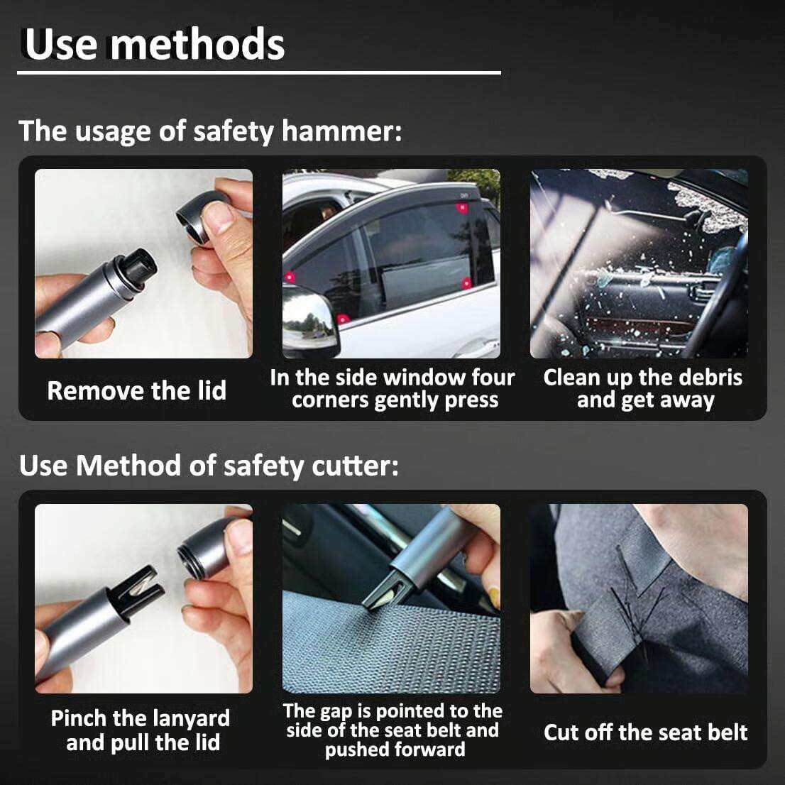 🛡️Safe Hammer Glass Breaker Under Water