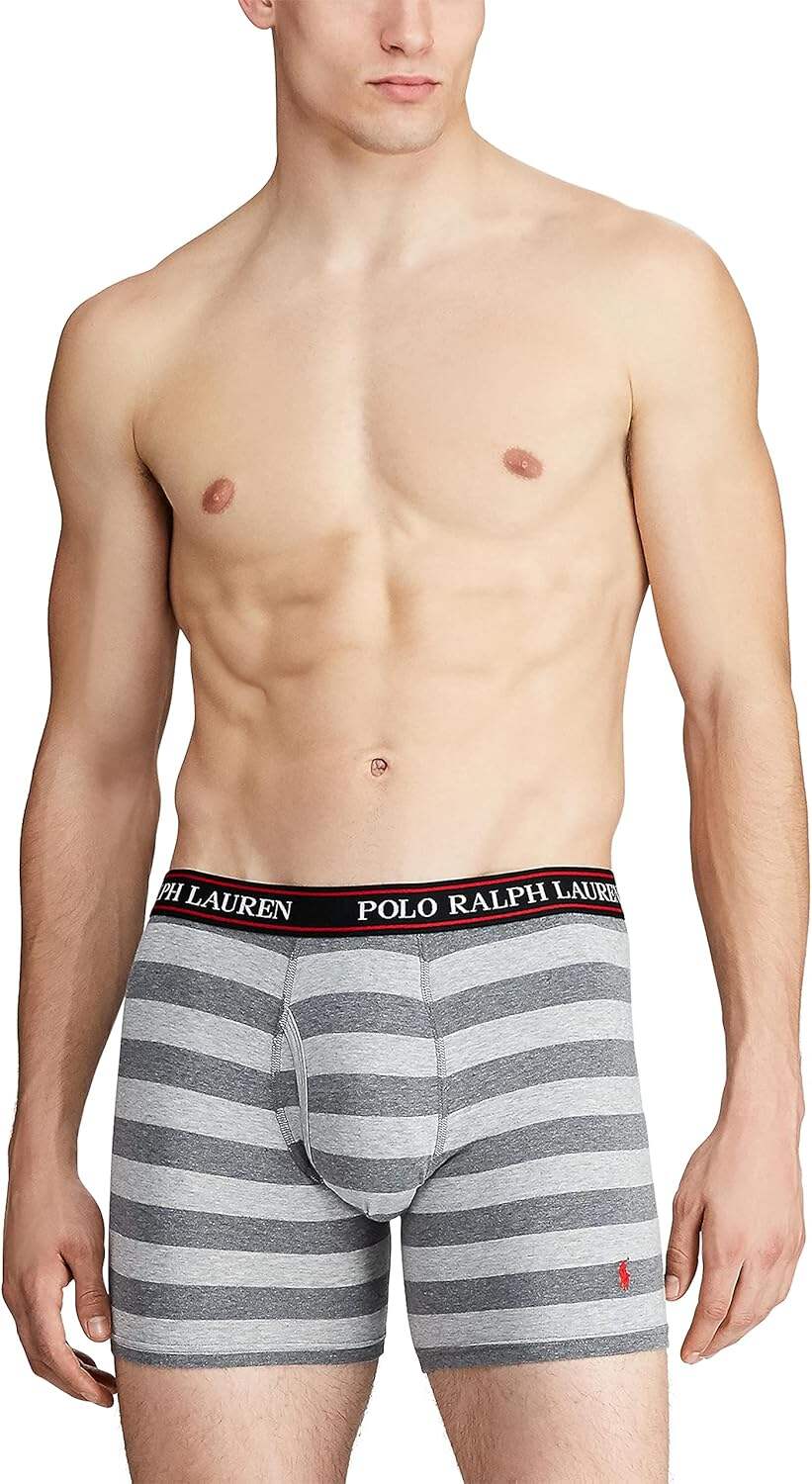 Polo Ralph Lauren Men's Stretch Classic Fit Boxer Briefs, Trunks & Long Leg Available, 3-pack