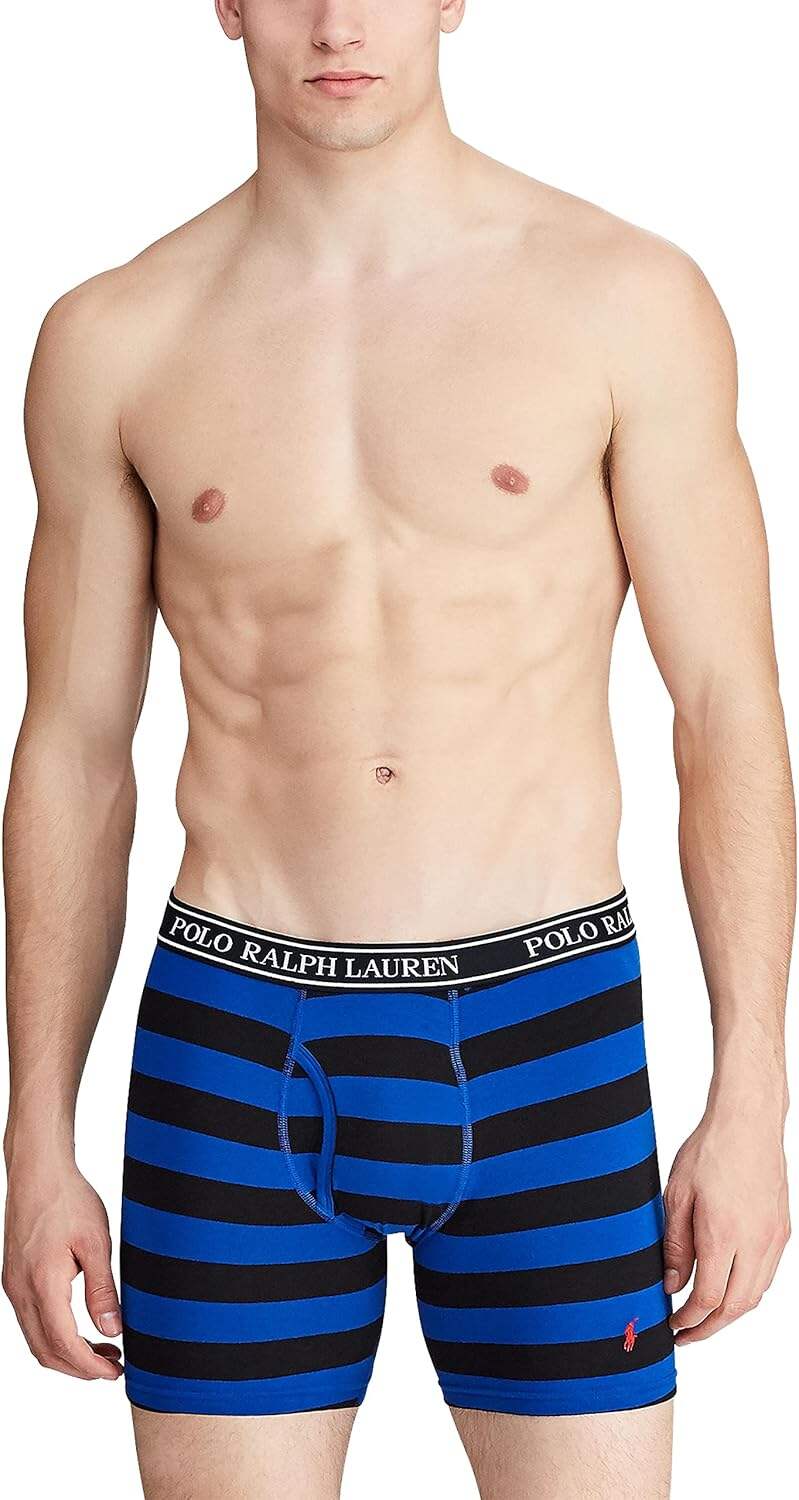 Polo Ralph Lauren Men's Stretch Classic Fit Boxer Briefs, Trunks & Long Leg Available, 3-pack