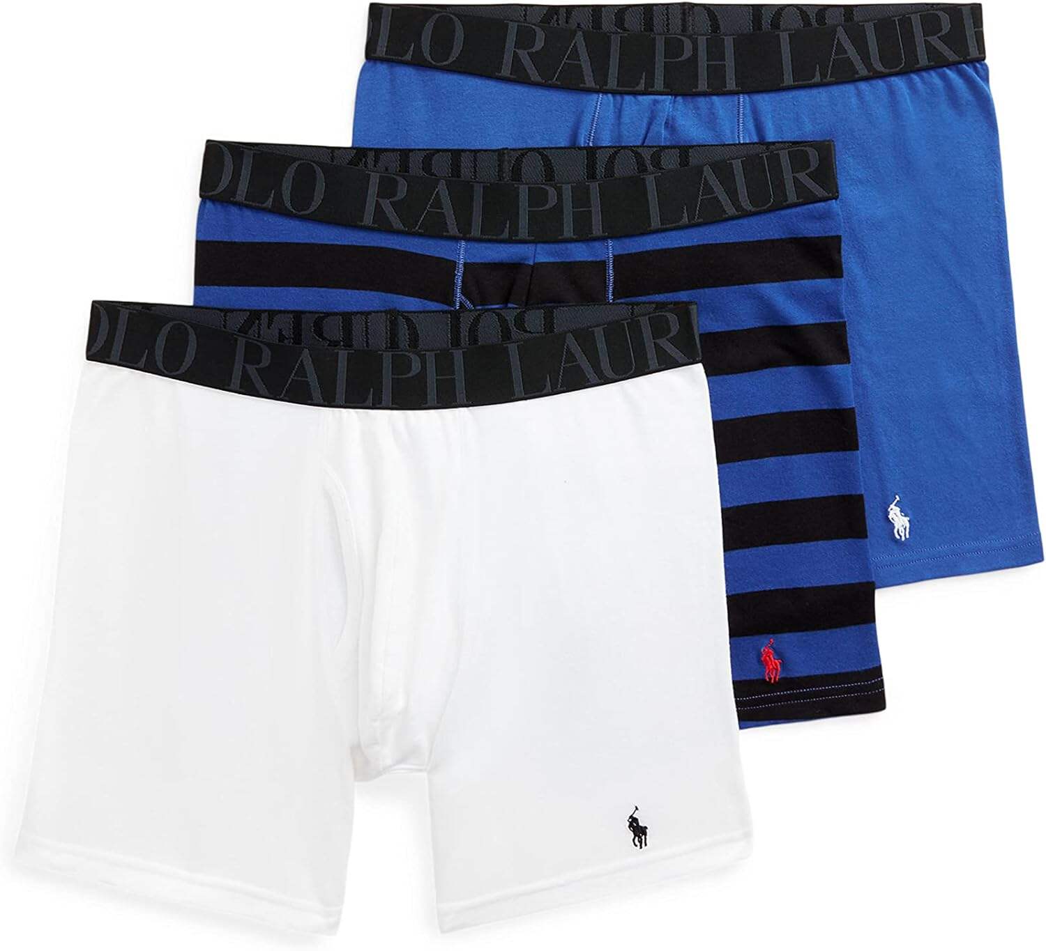 Polo Ralph Lauren Men's Stretch Classic Fit Boxer Briefs, Trunks & Long Leg Available, 3-pack