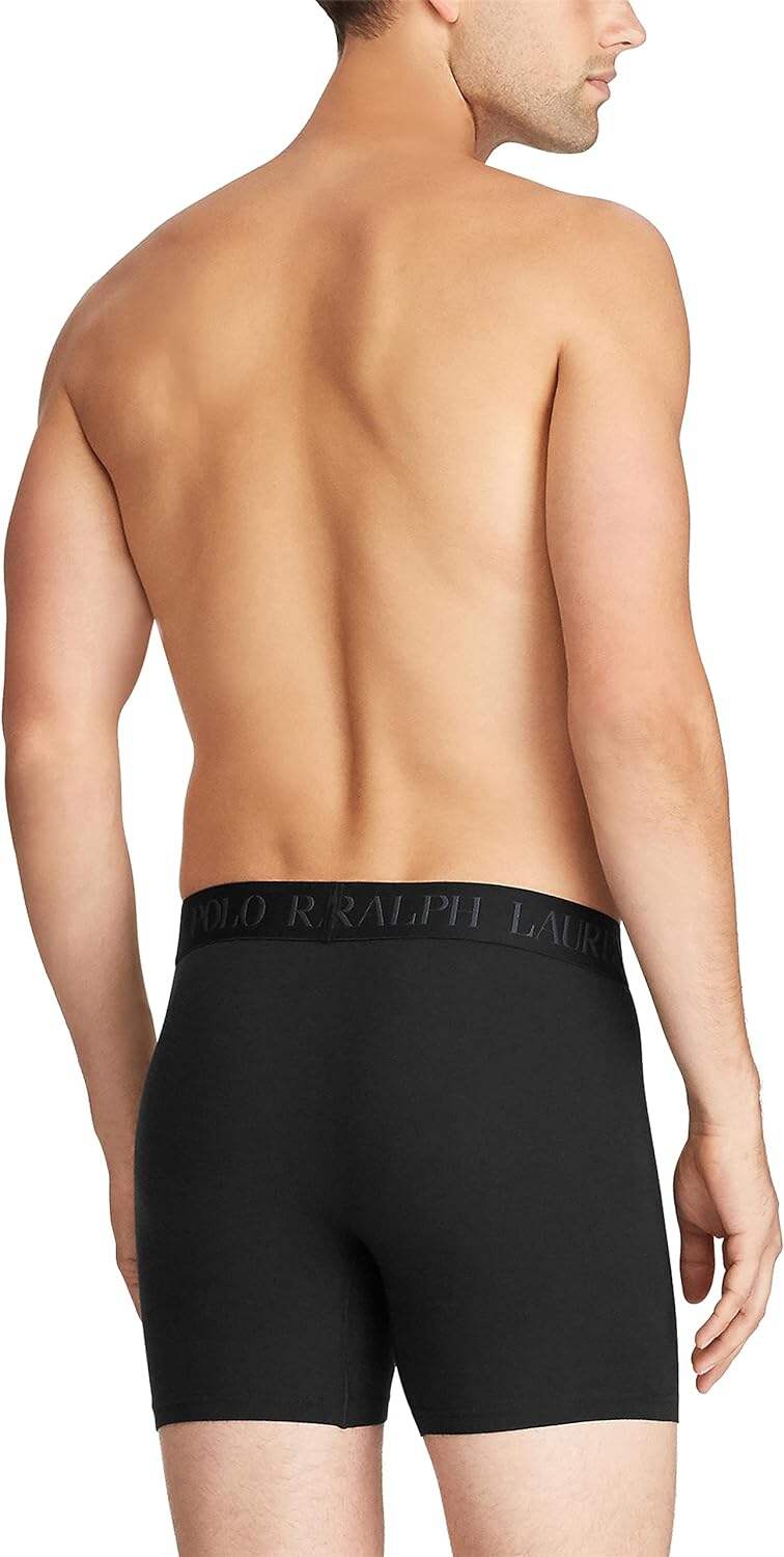 Polo Ralph Lauren Men's 4D Flex Cotton Modal Stretch Boxer Briefs (3 Pack)