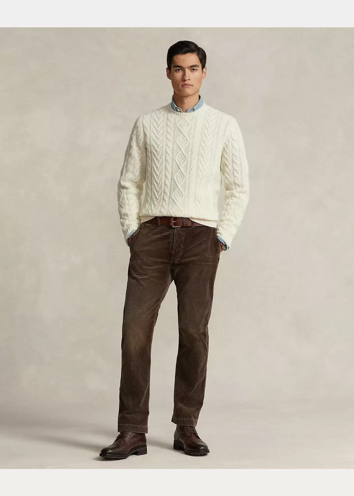 Polo Ralph Lauren Wool-Cashmere Fisherman��s Sweater
