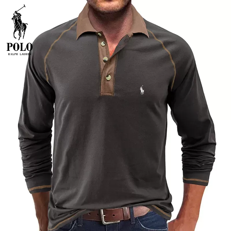 Ralph Lauren Soft Cotton Fabric POLO Collar T-Shirt