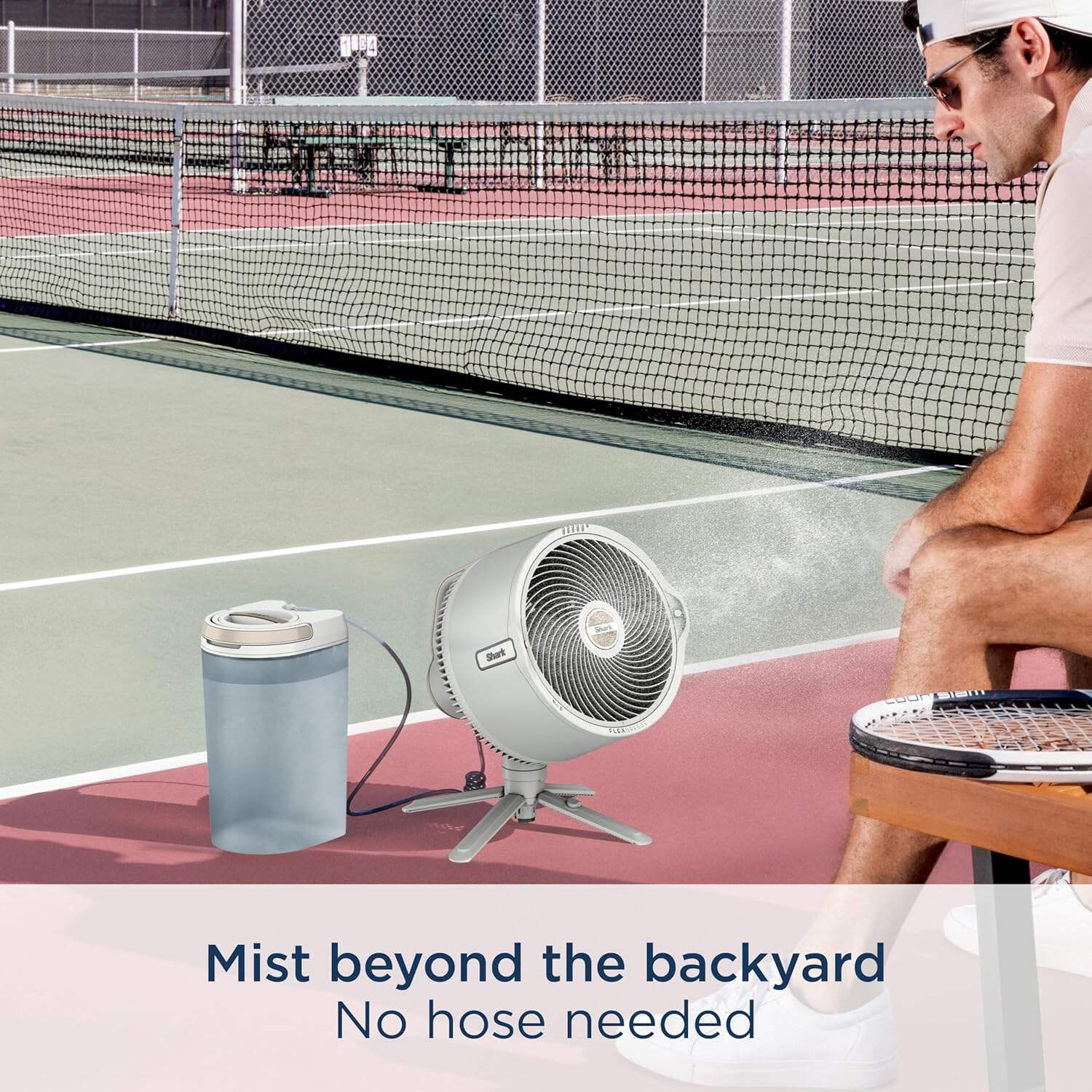 Shark FlexBreeze Pro Mist Fan — Indoor & Outdoor, Integrated Misting