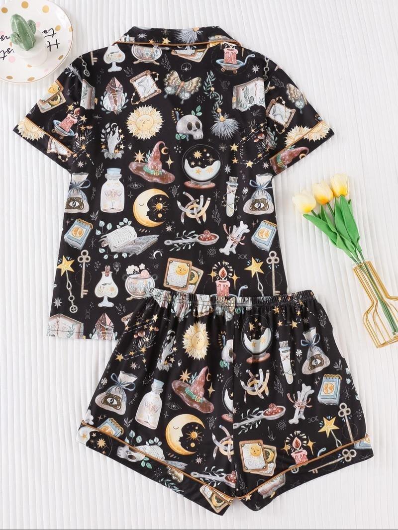 Summer Bloom Women’s Pajama Set – 2-Piece Lounge & Sleepwear