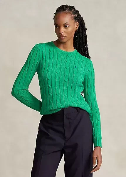 Polo Ralph Lauren Cable-Knit Cotton Crewneck Sweater