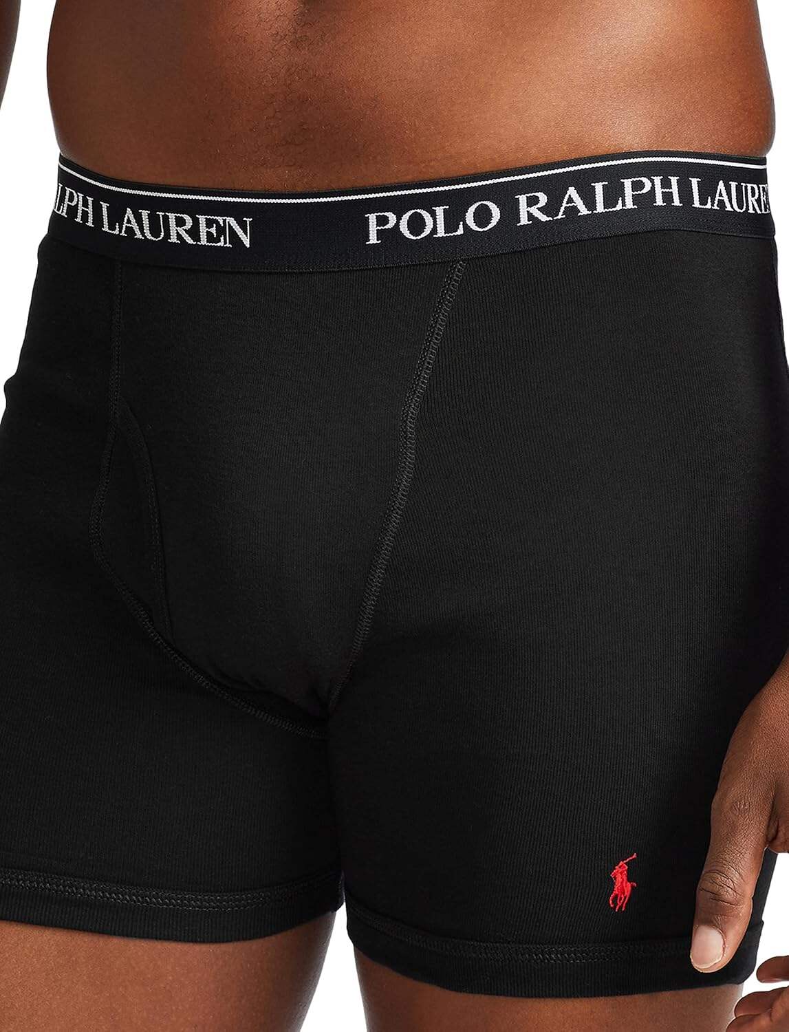 Polo Ralph Lauren Men's Classic Fit Cotton Boxer Briefs, Trunks & Long Leg Available (3 Pack)