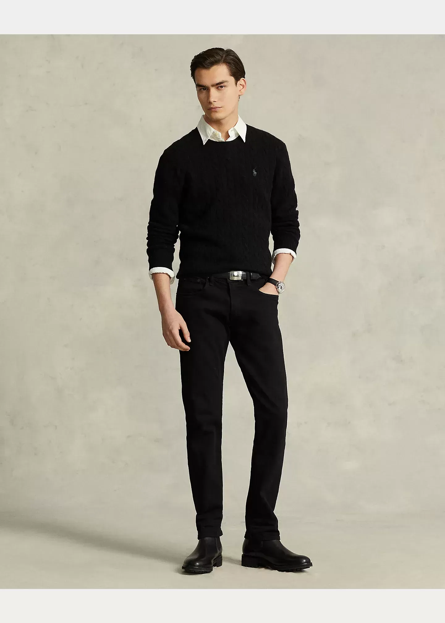 Polo Ralph Lauren Cable-Knit Wool-Cashmere Sweater