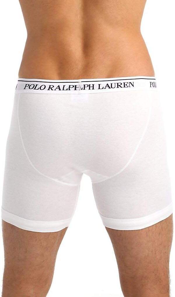 Polo Ralph Lauren Men's Classic Fit Cotton Boxer Briefs, Trunks & Long Leg Available (3 Pack)