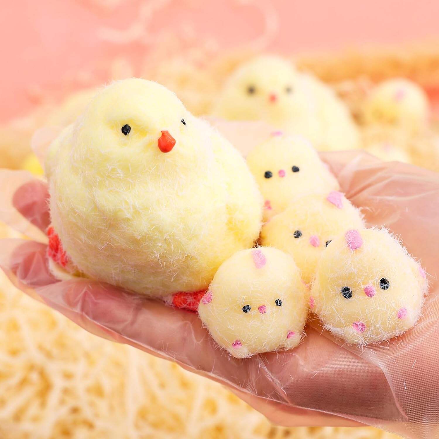Big Taba Squishy Toys-3.15in, Handmade Ultra Soft Chick Taba Squishy Kit, Cute Fidget Toys Silicone Squeeze Toys for Kids & Adults Stress Relief