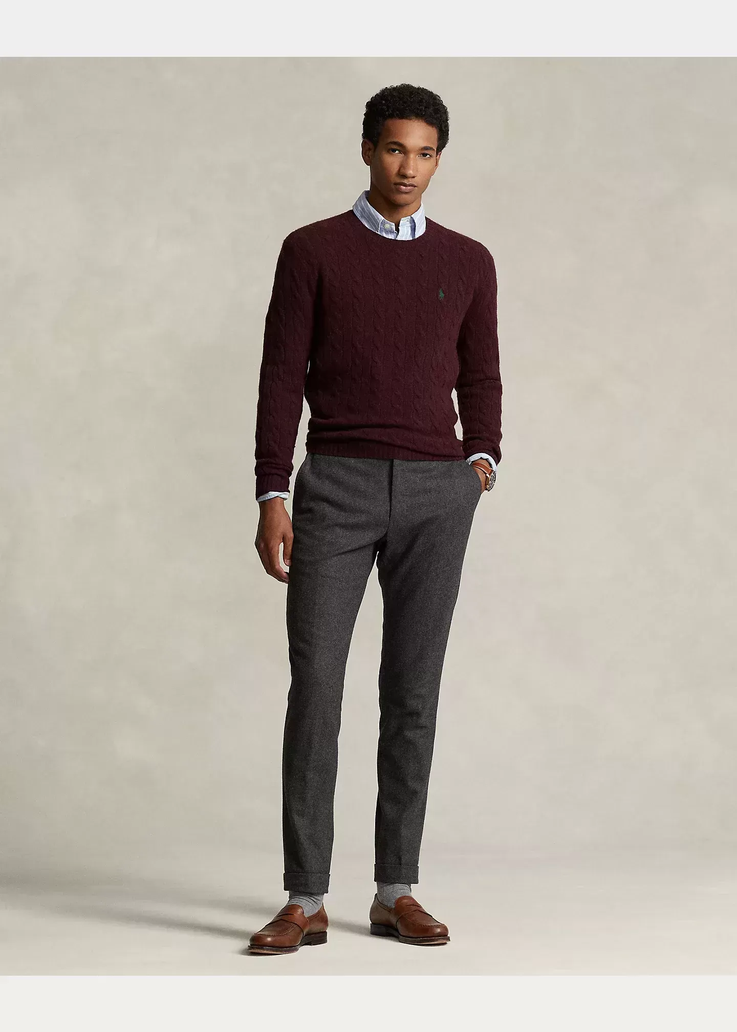 Polo Ralph Lauren Cable-Knit Wool-Cashmere Sweater