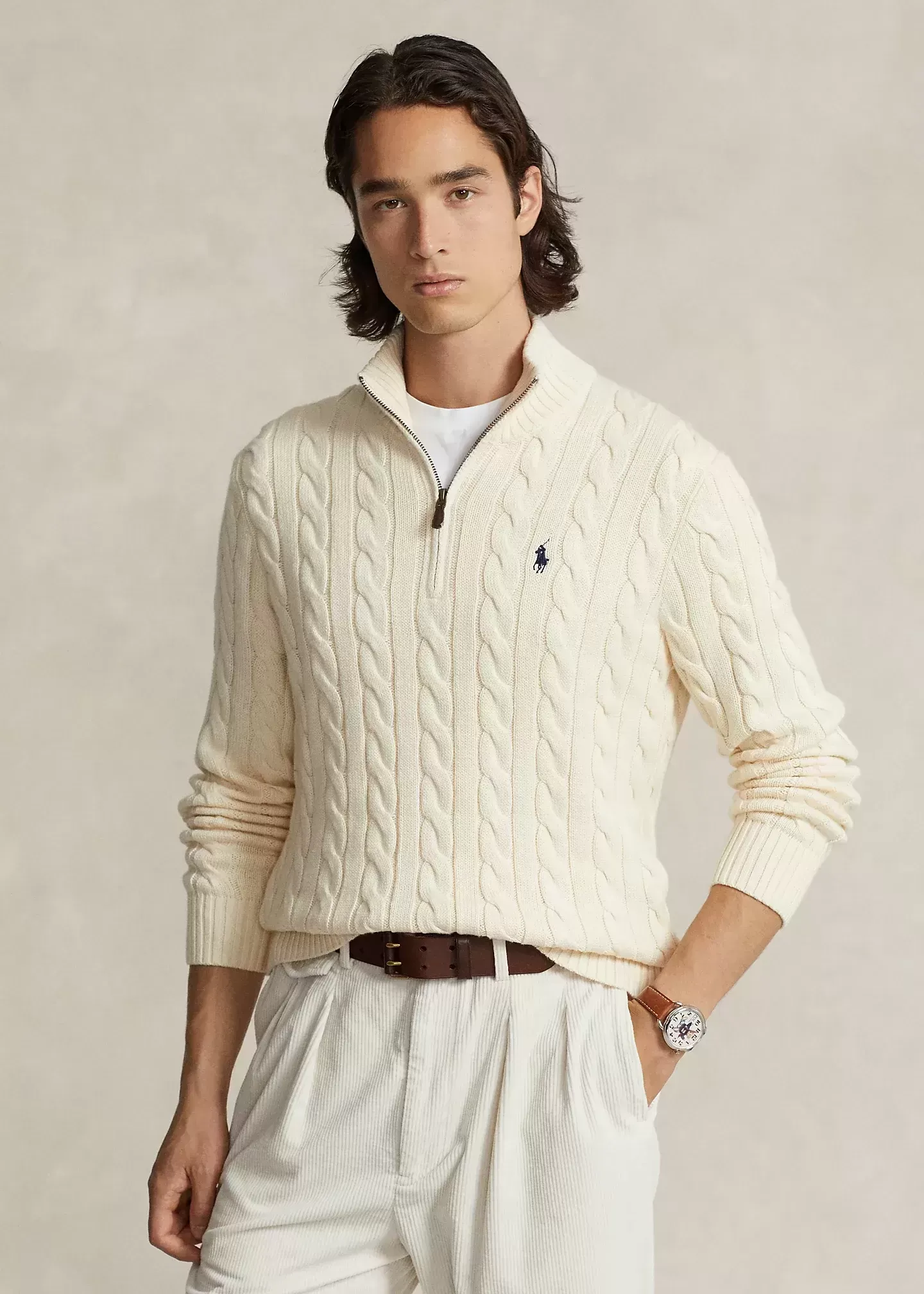 Polo Ralph Lauren Cable-Knit Cotton Sweater