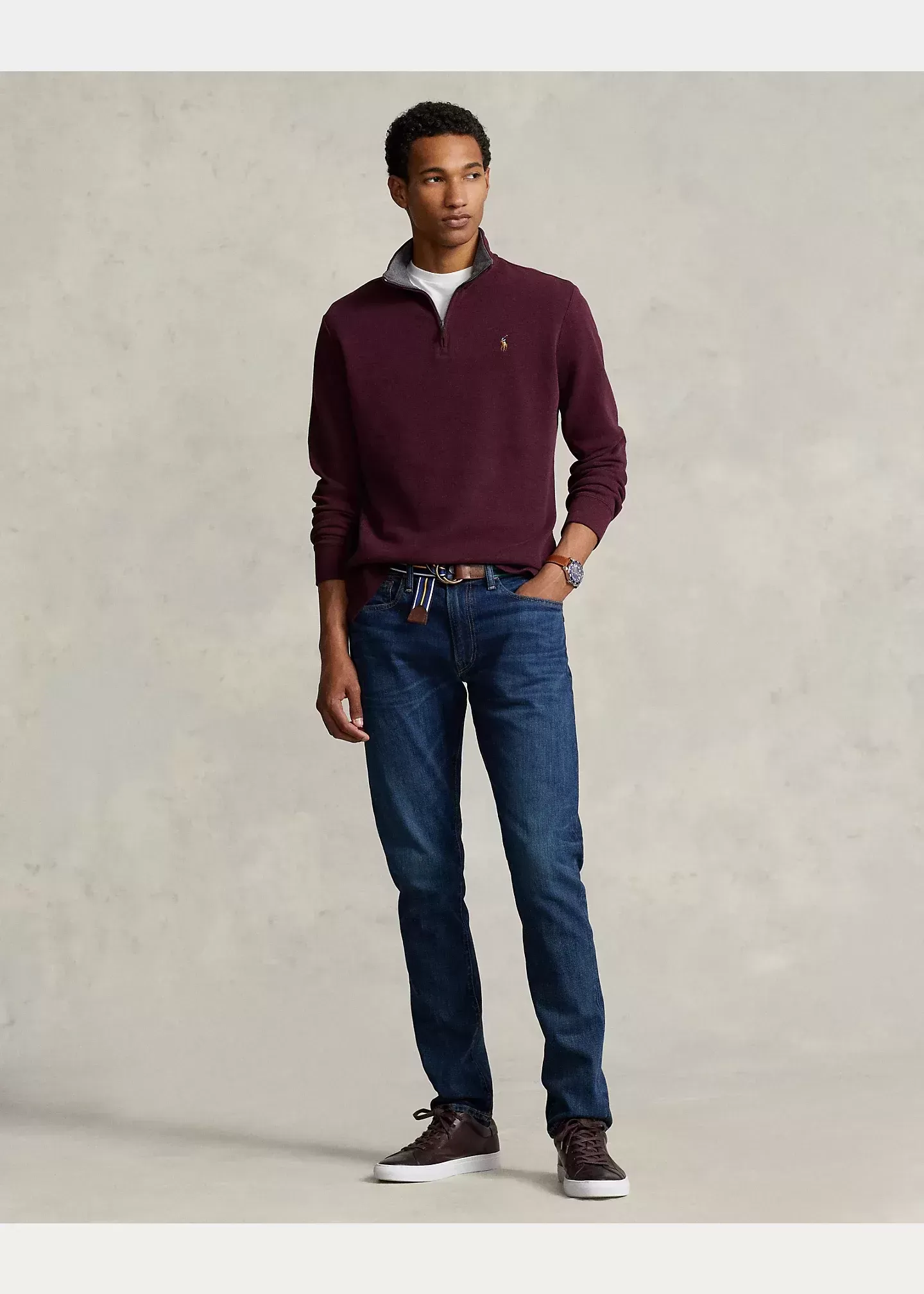 Polo Ralph Lauren Estate-Rib Quarter-Zip Pullover