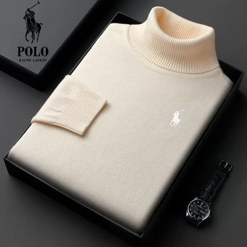 Ralph Lauren Men's Turtleneck Thick Loose Casual Knit Sweater