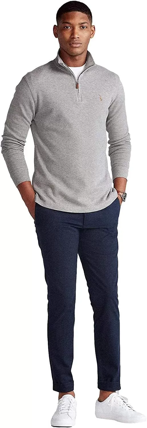 POLO RALPH LAUREN Men's Classic Estate-Rib Quarter-Zip Pullover Sweater