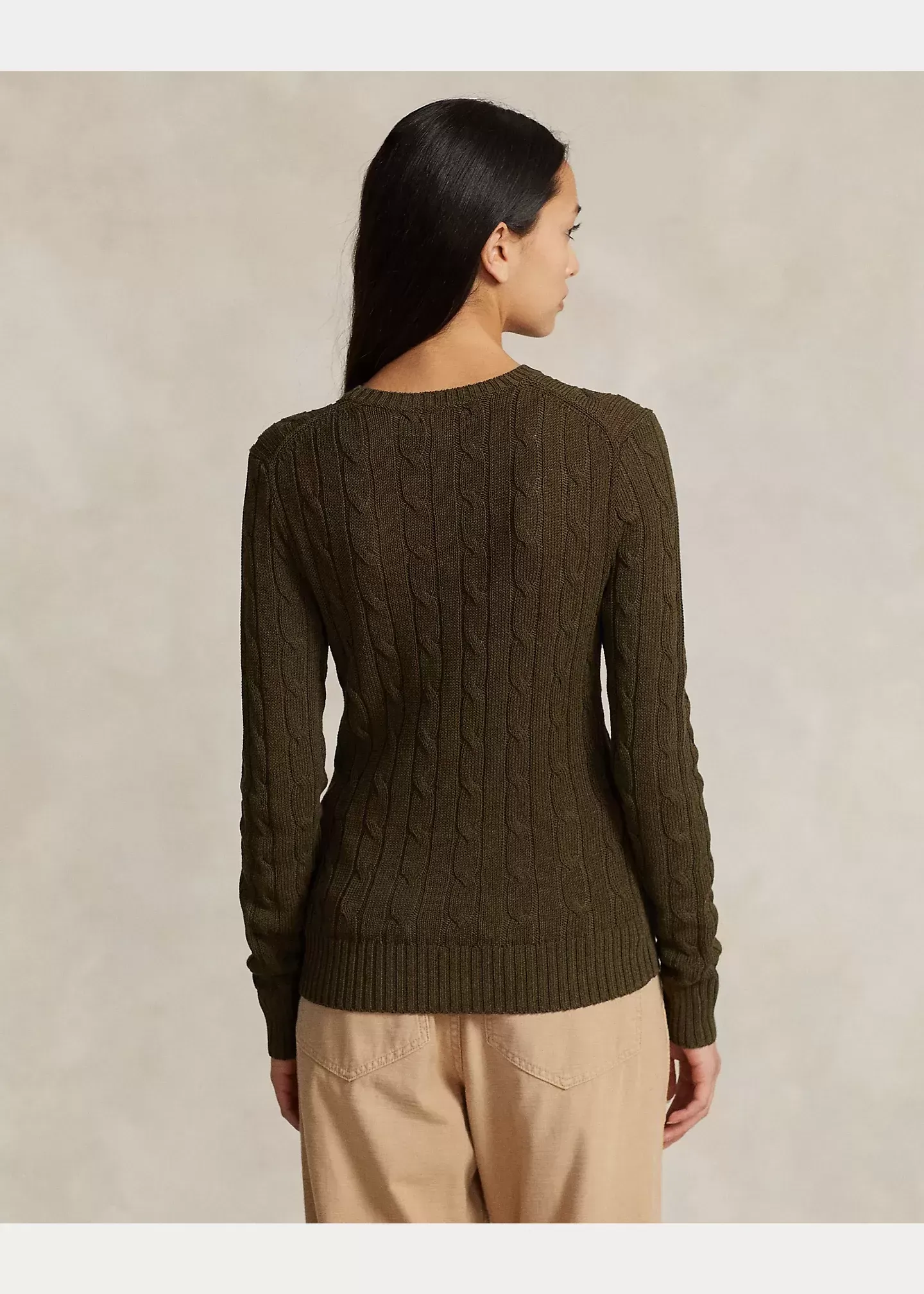 Polo Ralph Lauren Cable-Knit Cotton-Blend Crewneck Sweater