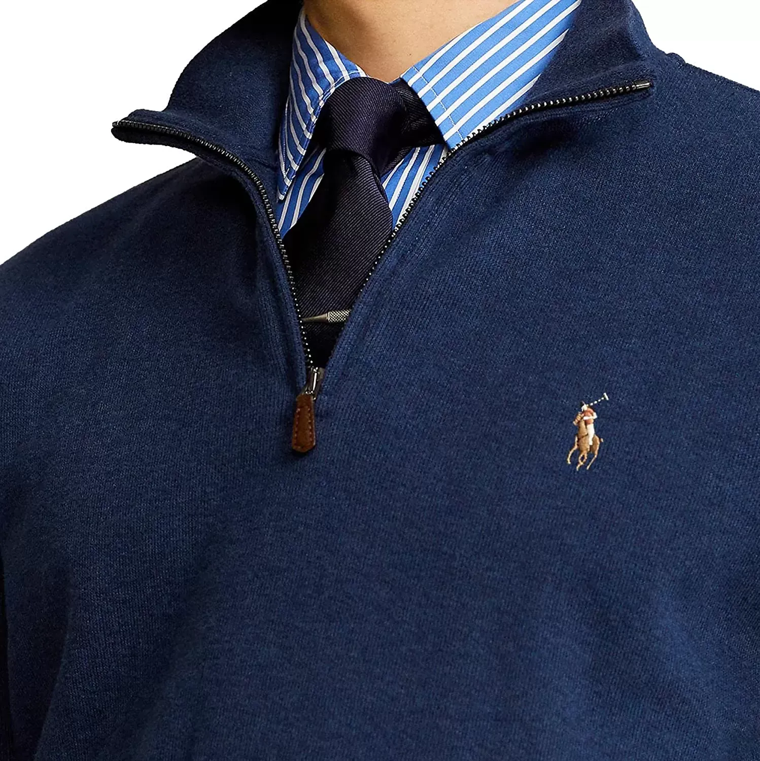 POLO RALPH LAUREN Men's Classic Estate-Rib Quarter-Zip Pullover Sweater