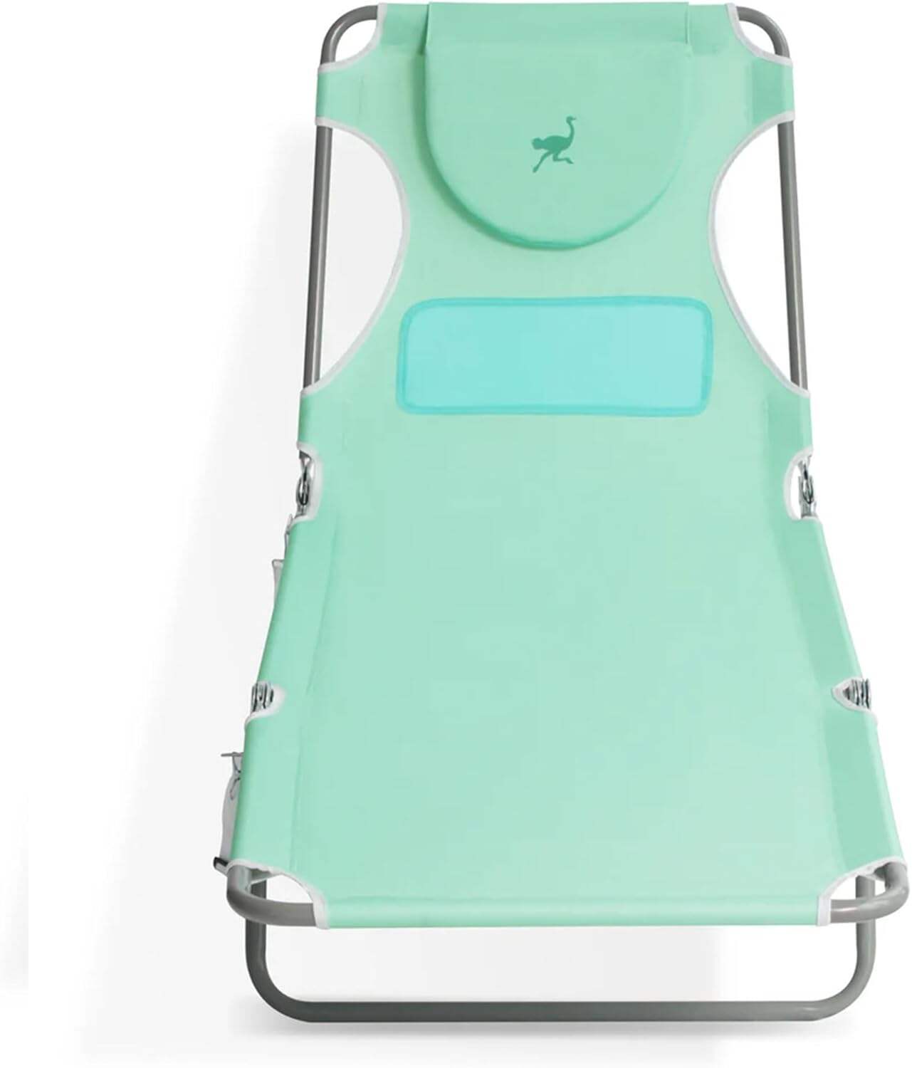 Ostrich Ladies Comfort Lounger, Foldable Beach Camping Pool Tanning Chair, Aqua