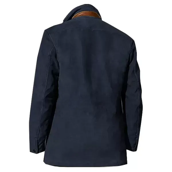 Ralph Lauren Men's vintage jacket with double-layer fur collar and suede coat