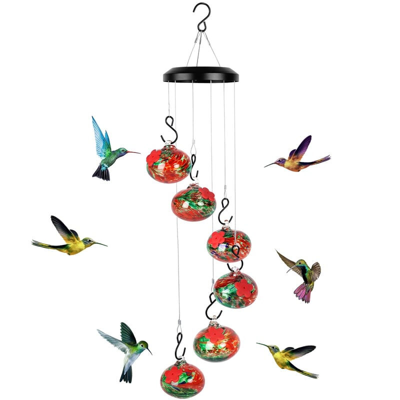 🎁 Hot Sale 49% OFF 🔥 2025 New Charming Wind Chimes Hummingbird Feeders Garden Decor
