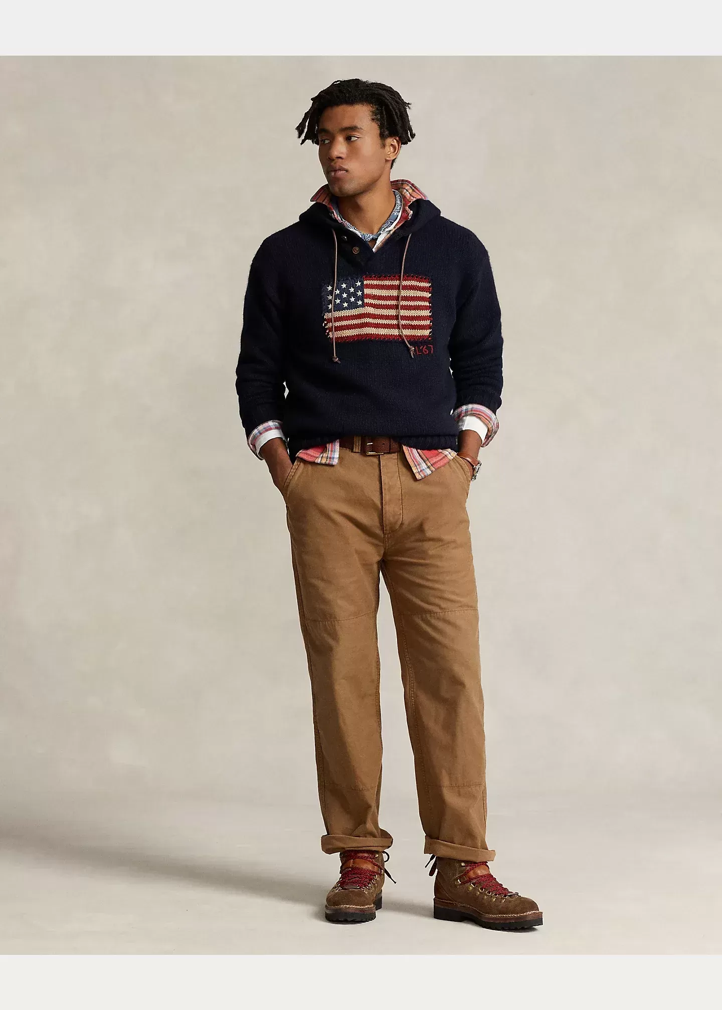 Polo Ralph Lauren Flag Wool-Blend Hooded Sweater