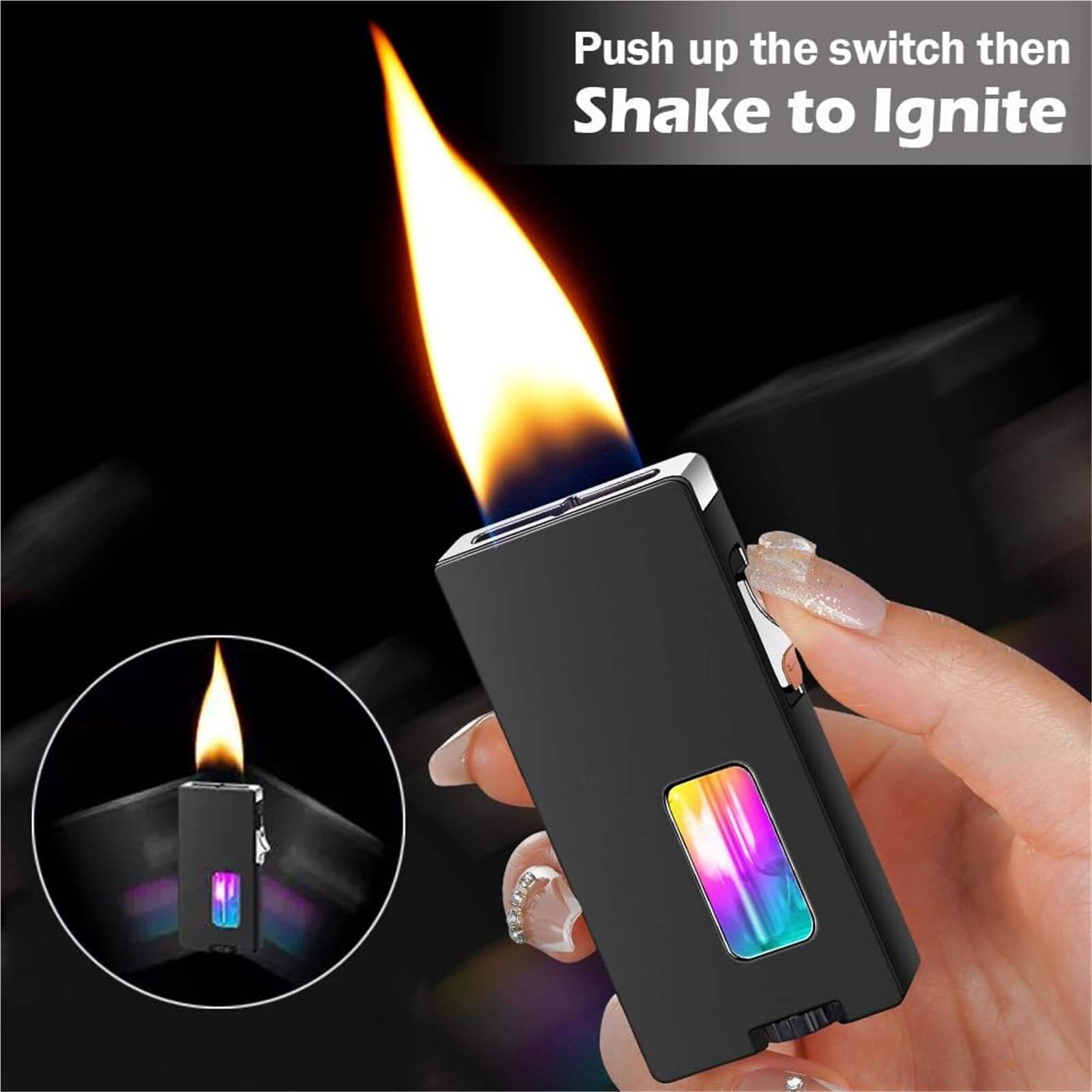 🔥Windproof Torch Lighter – Buy 1 Get 1 FREE + 10 Gas!