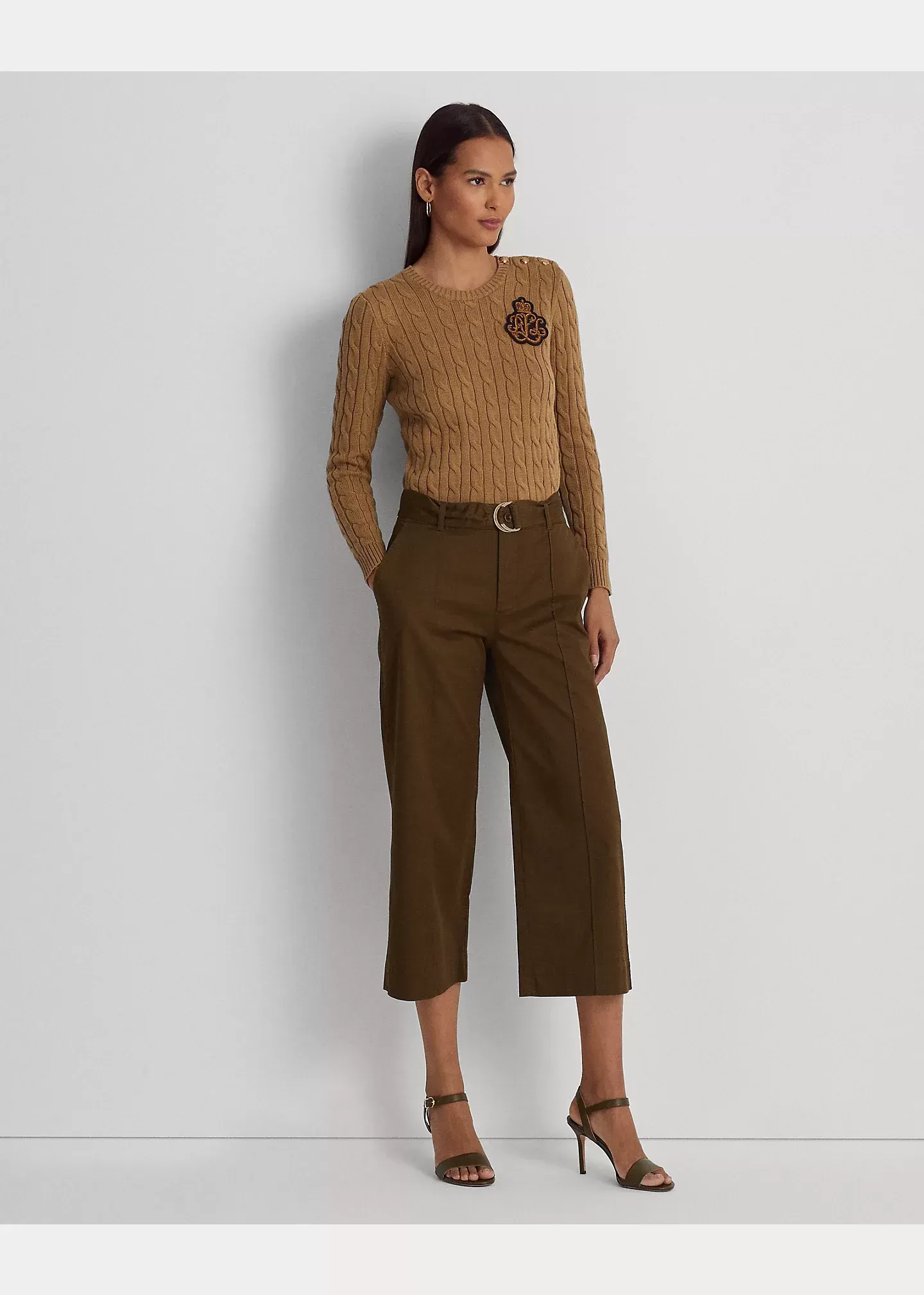 Lauren Bullion Cable-Knit Cotton Jumper