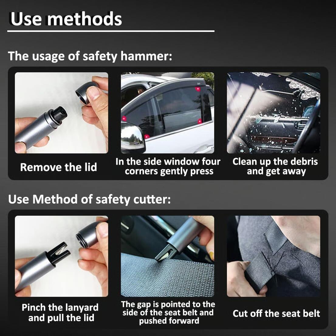 🛡️Safe Hammer Glass Breaker Under Water