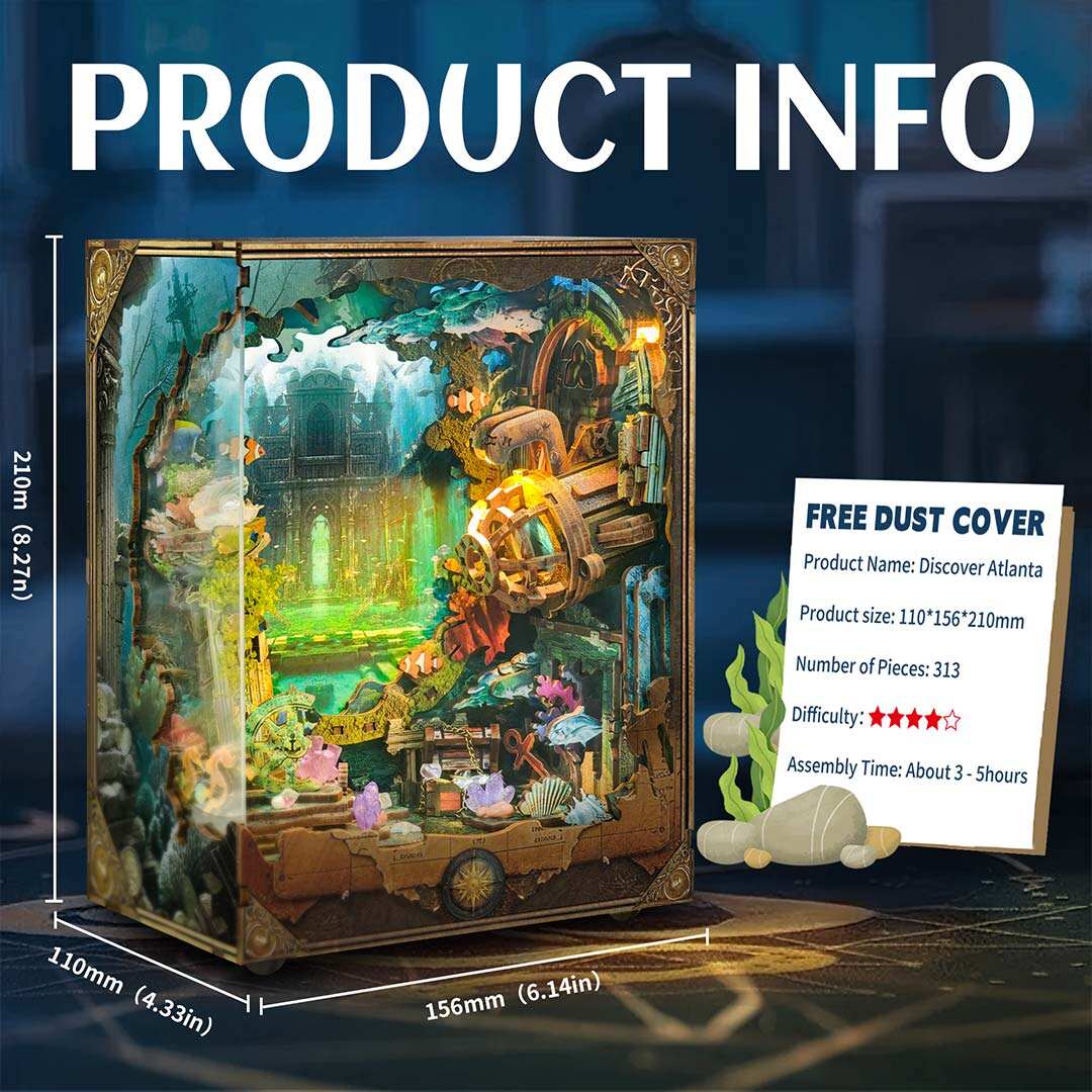 Discover Atlantis DIY Book Nook Shelf Insert