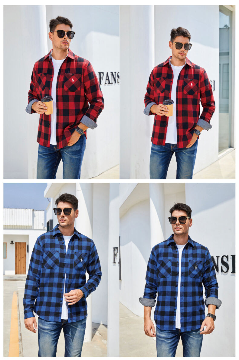 Ralph Lauren Men's flannel plaid shirt(Last day of limited time specials)