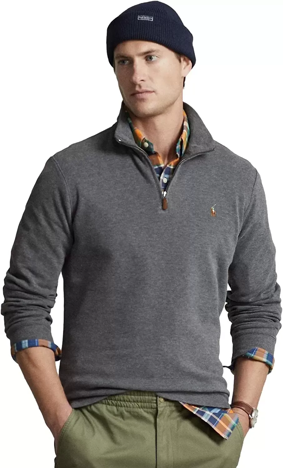 POLO RALPH LAUREN Men's Classic Estate-Rib Quarter-Zip Pullover Sweater